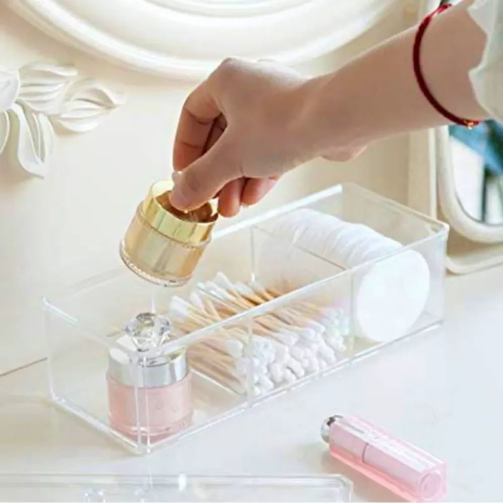 ELLE 3 Compartment Cosmetic Organizer with Lid